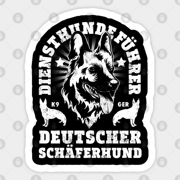 German Shepherd Service Dog Sticker by Black Tee Inc